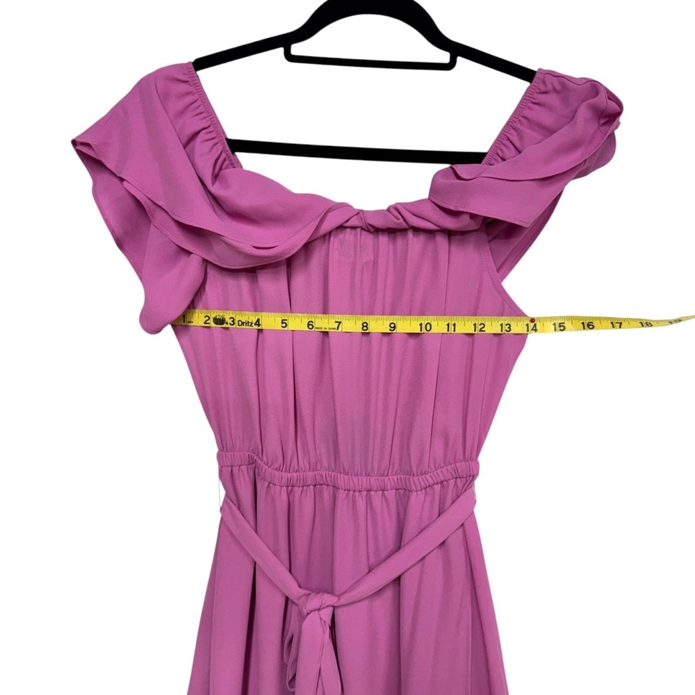Show Me Your Mumu Rosie Crepe Dress, Sz Small, Off Shoulder Midi Side Slit NEW - Picture 7 of 14
